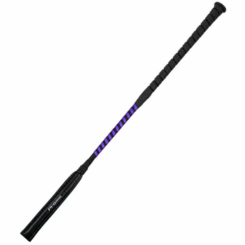 Dever Rider ProCush Flat Race Whip - Black/Purple