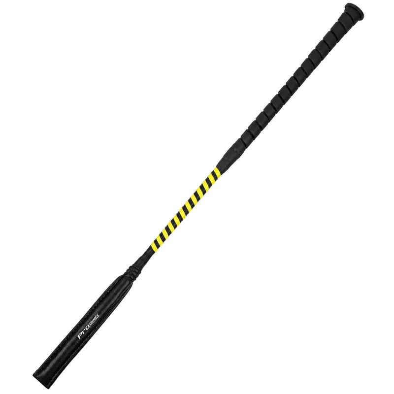 Dever Rider ProCush Flat Race Whip - Black/Yellow