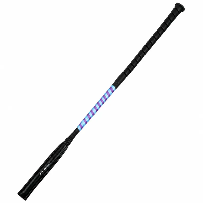 Dever Rider ProCush Flat Race Whip - Light Blue/Purple