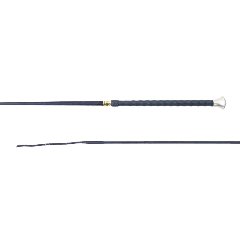 Dever Rider 15 Metal Top Dressage Whip - Navy-1