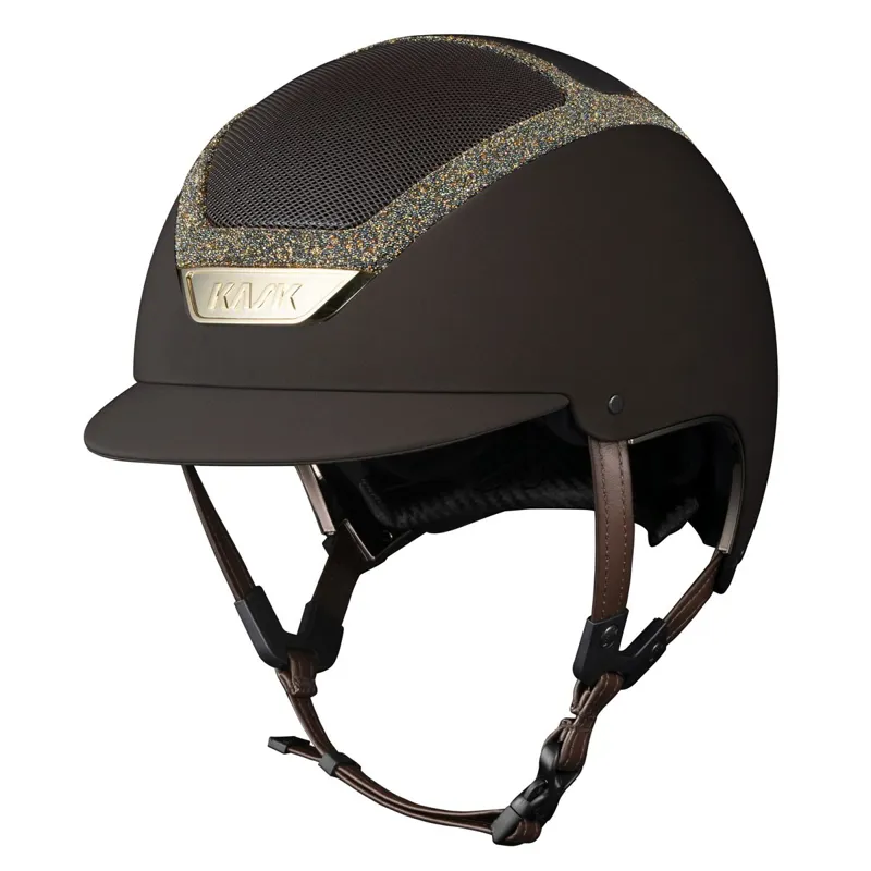KASK Dogma Chrome Crystals Frame Helmet - Brown/Aureum