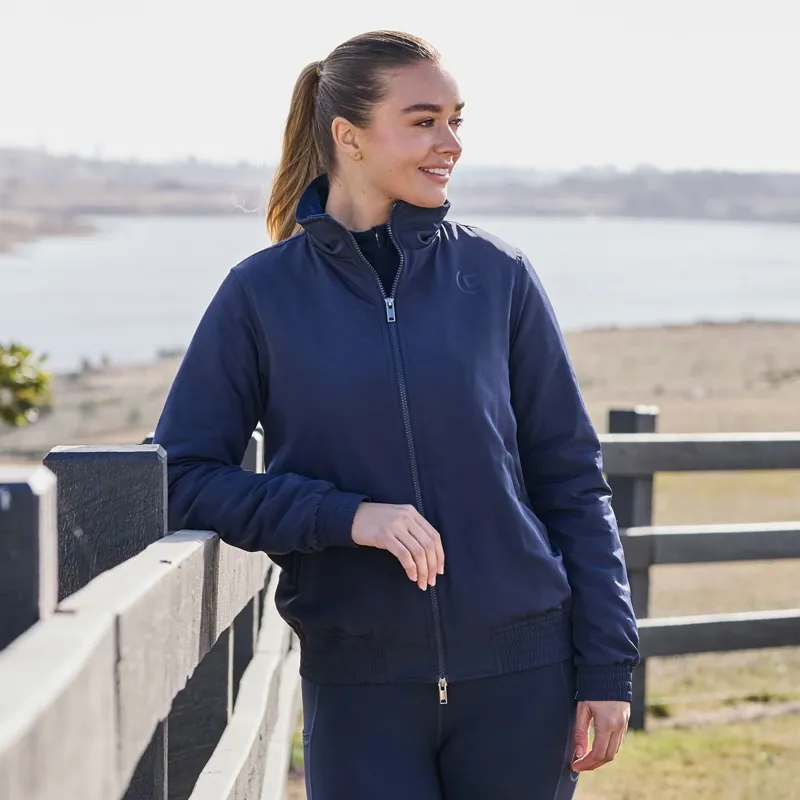 Dublin Zip Through Team Women's Waterproof Blouson Jacket - Navy-1