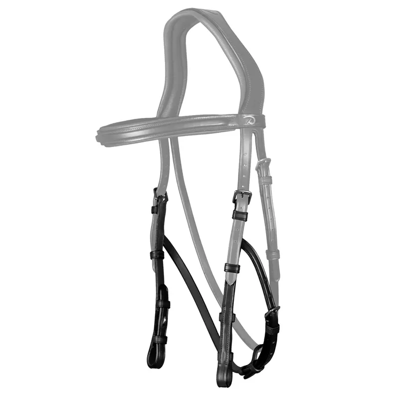 Dy'on New English Hackamore Bridle Cheek Pieces - Black
