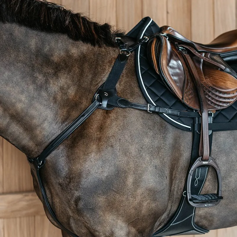 Dyon New English 5-Point Elastic Breastplate - Black-3
