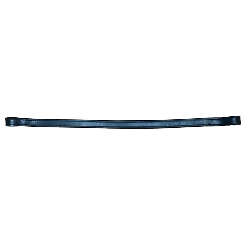 Dever Ascot Plain Leather Browband - Black