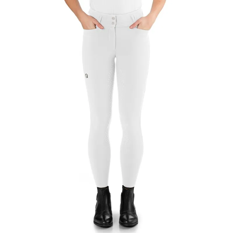 EGO7 Dressage CA Full Grip Womens Competition Breeches - White
