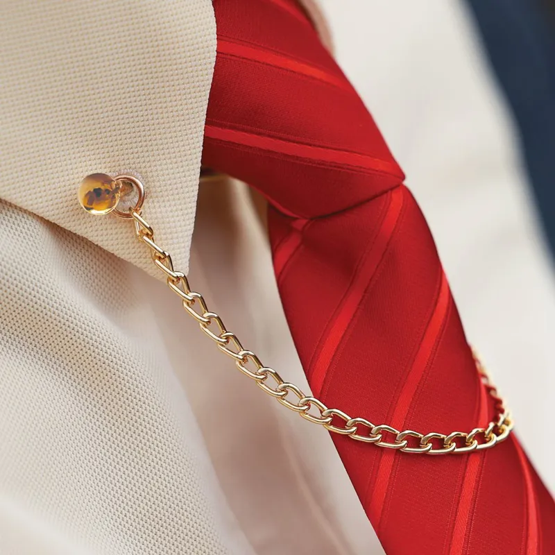 Equetech Show Collar Pin and Chain - Gold-1