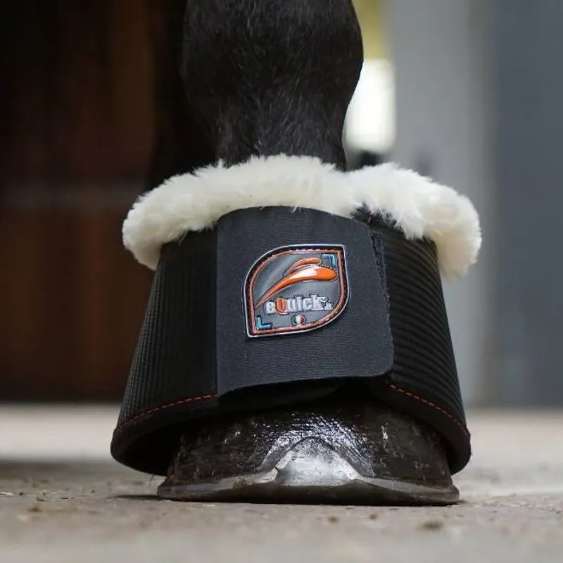 eQuick eOverreach Carbon Fluffy Bell Boots - Black-1