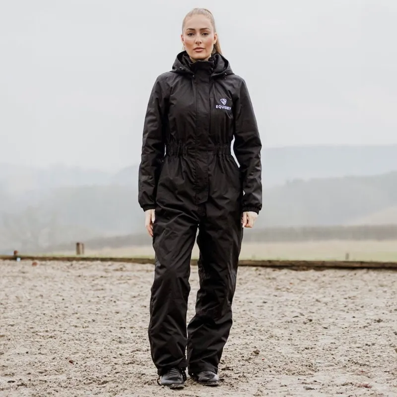 EQUIDRY All-In-One Women's Waterproof Jumpsuit - Black