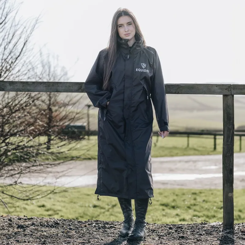 EQUIDRY Evolution Mesh Lined Waterproof Jacket - Black/Black-2