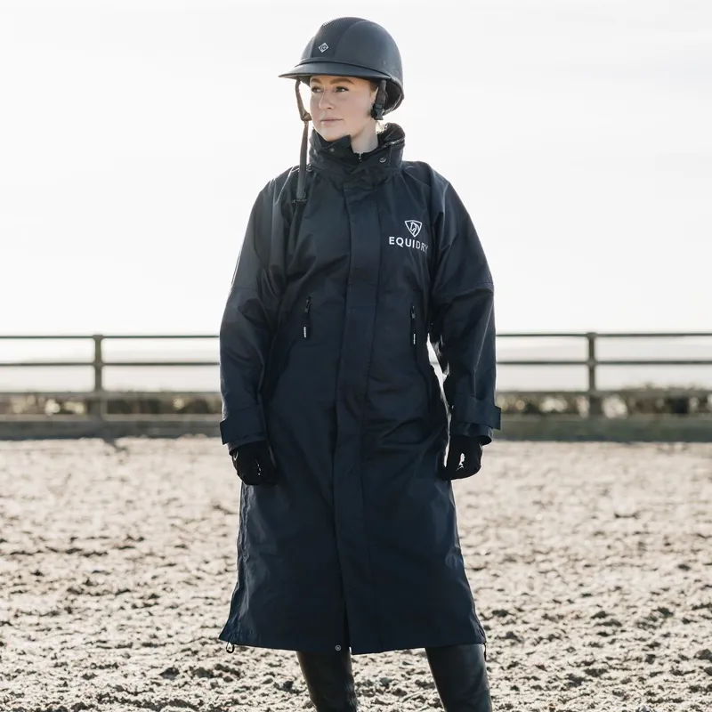 EQUIDRY Evolution Mesh Lined Waterproof Jacket - Black/Black-3