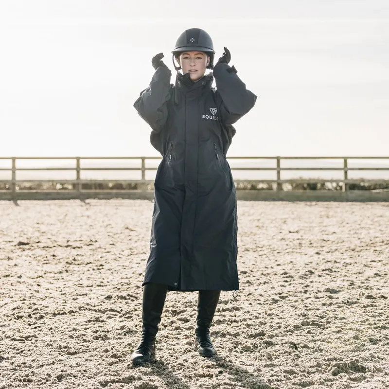 EQUIDRY Evolution Mesh Lined Waterproof Jacket - Black/Black-4