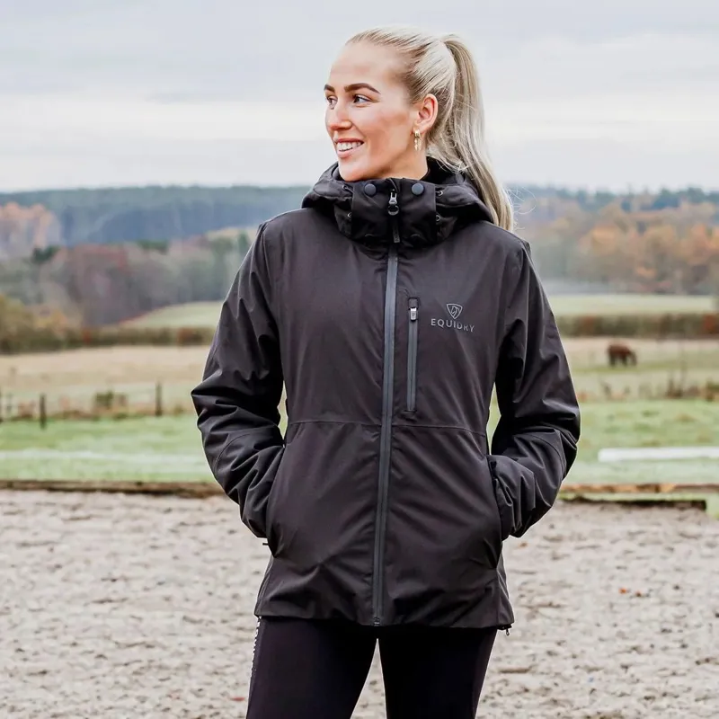 EQUIDRY Iris Women's Waterproof Riding Jacket - Black-1
