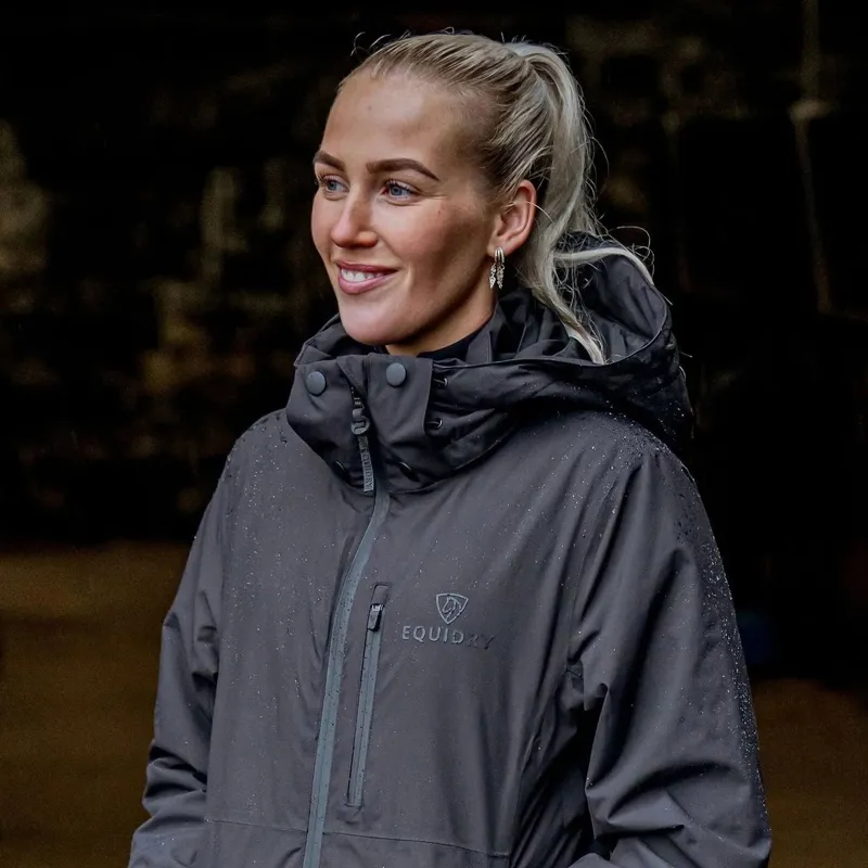 EQUIDRY Iris Women's Waterproof Riding Jacket - Black-2