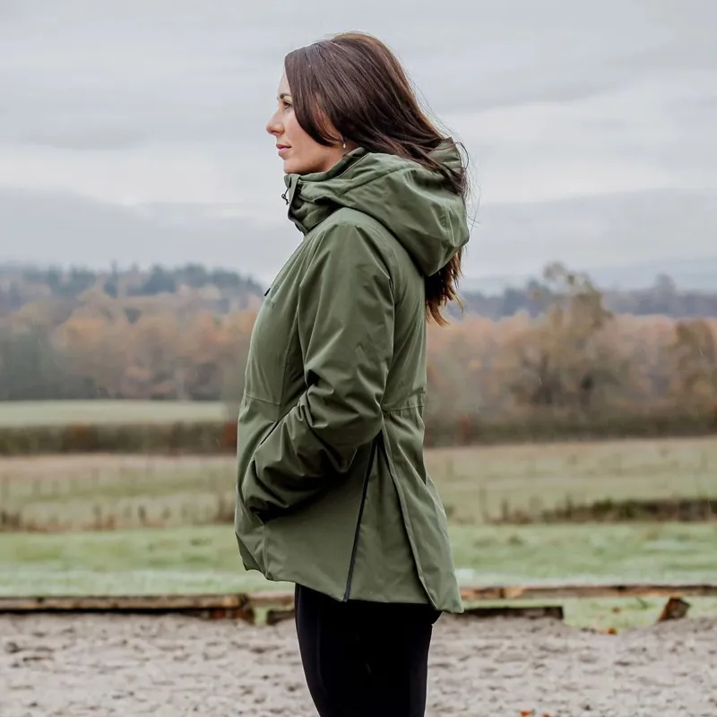 EQUIDRY Iris Women's Waterproof Riding Jacket - Green-1