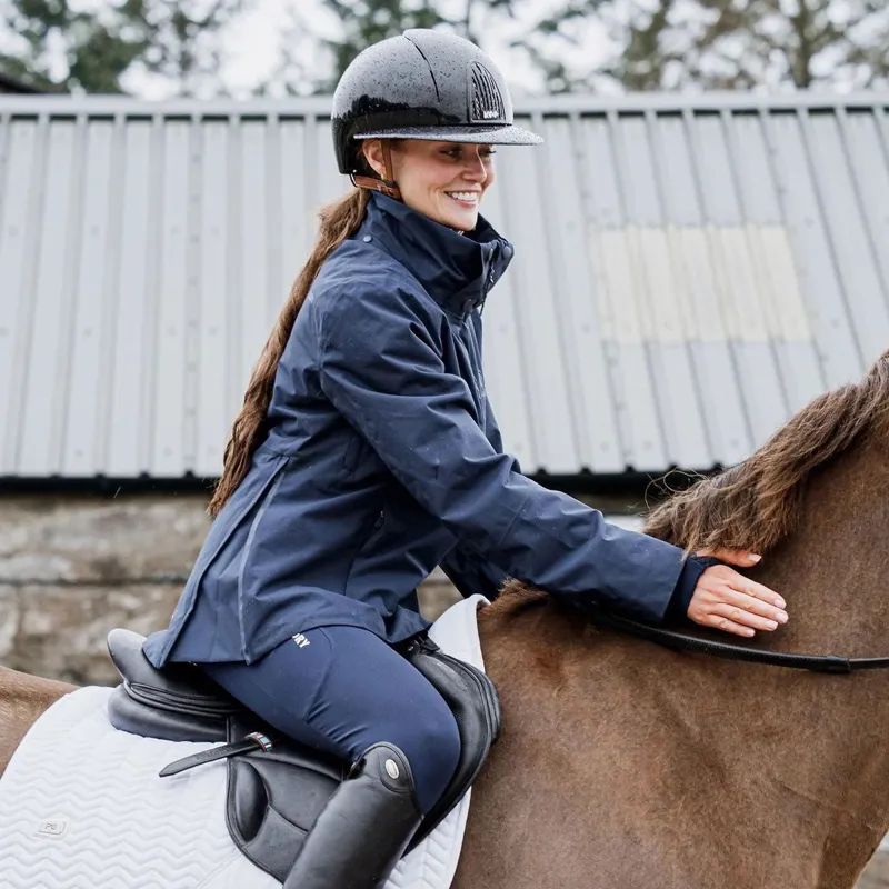 EQUIDRY Iris Women's Waterproof Riding Jacket - Navy-3