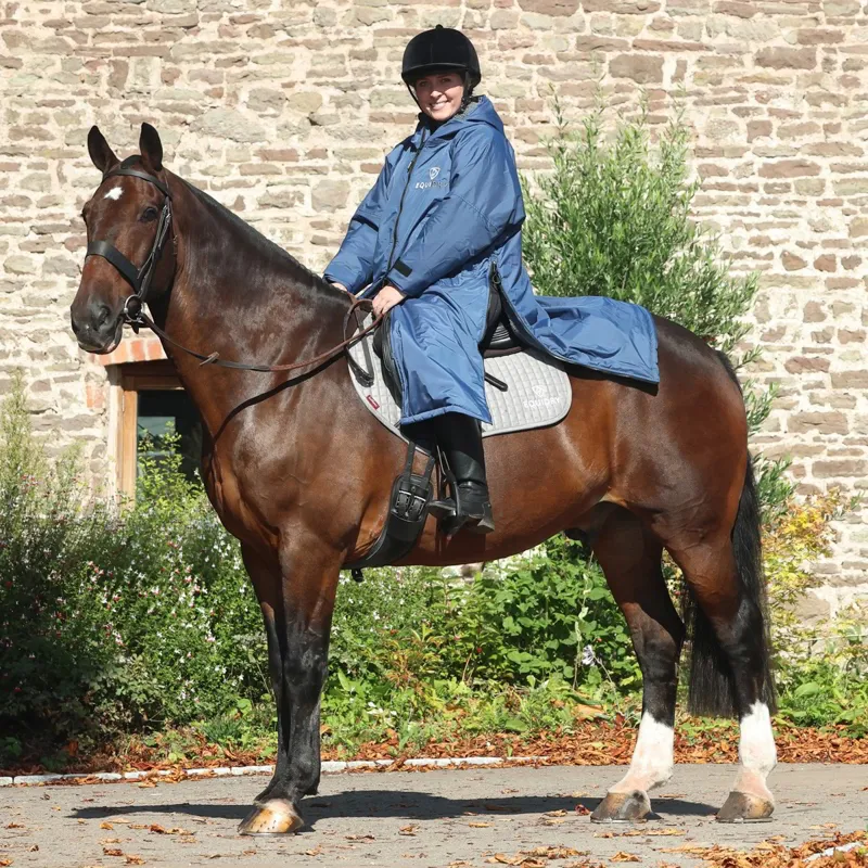 EQUIDRY Original Fleece Lined Waterproof Jacket - Steel Blue/Gray-2