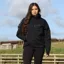 EQUIDRY Storm Smock Waterproof Quarter Zip Adult Jacket - Black