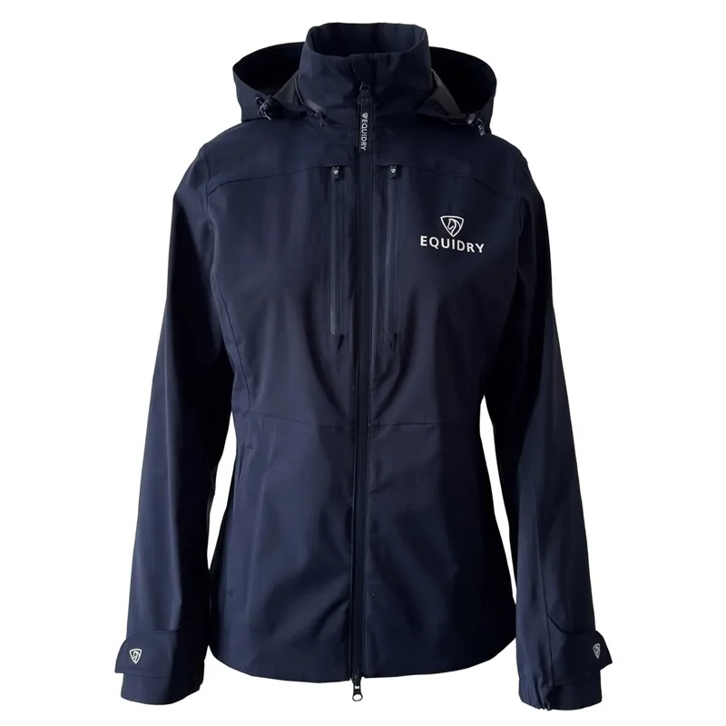 Equidry Varsha Junior Girls Waterproof Jacket - Navy-9