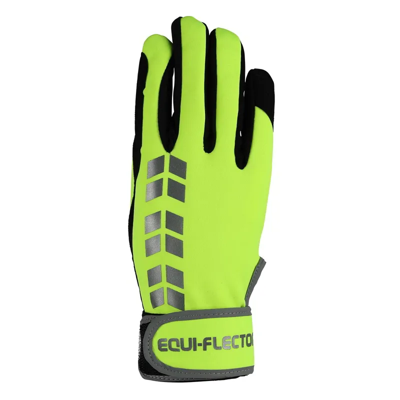 EQUI-FLECTOR Adults Riding Gloves - Yellow