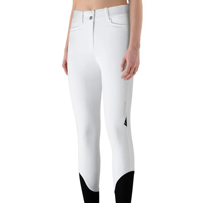 Equiline Eufrekh Knee Grip Women's High Waist Breeches - White