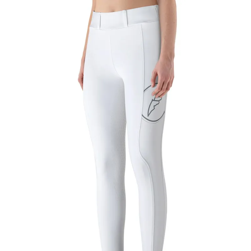 Equiline Evrafh Full Grip Women's Competition Riding Tights - White