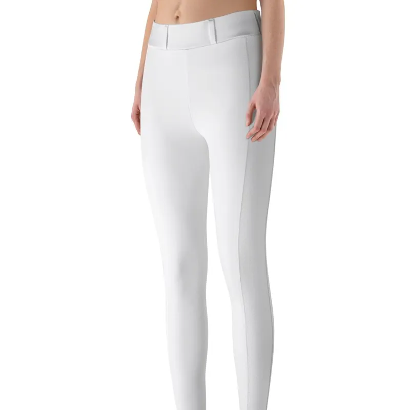 Equiline Ceberkh Knee Grip Ladies Competition Riding Tights - White