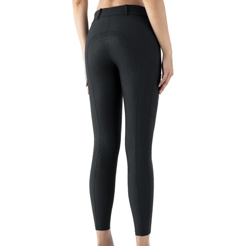 Equiline Evrafh Full Grip Women's Riding Tights - Black-1