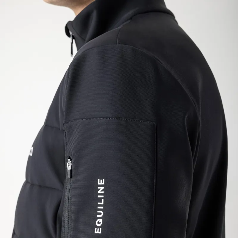 Equiline Exot Men's Airbag-Compatible Softshell Jacket - Black-2