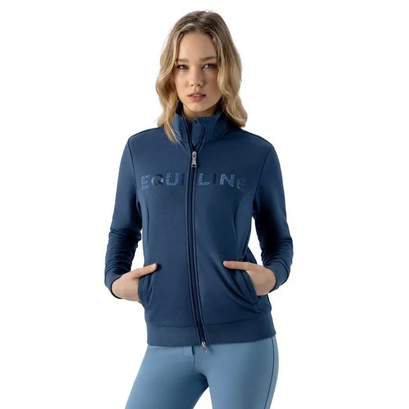 Equiline Enras Women's Full Zip Sweatshirt - Dark Denim