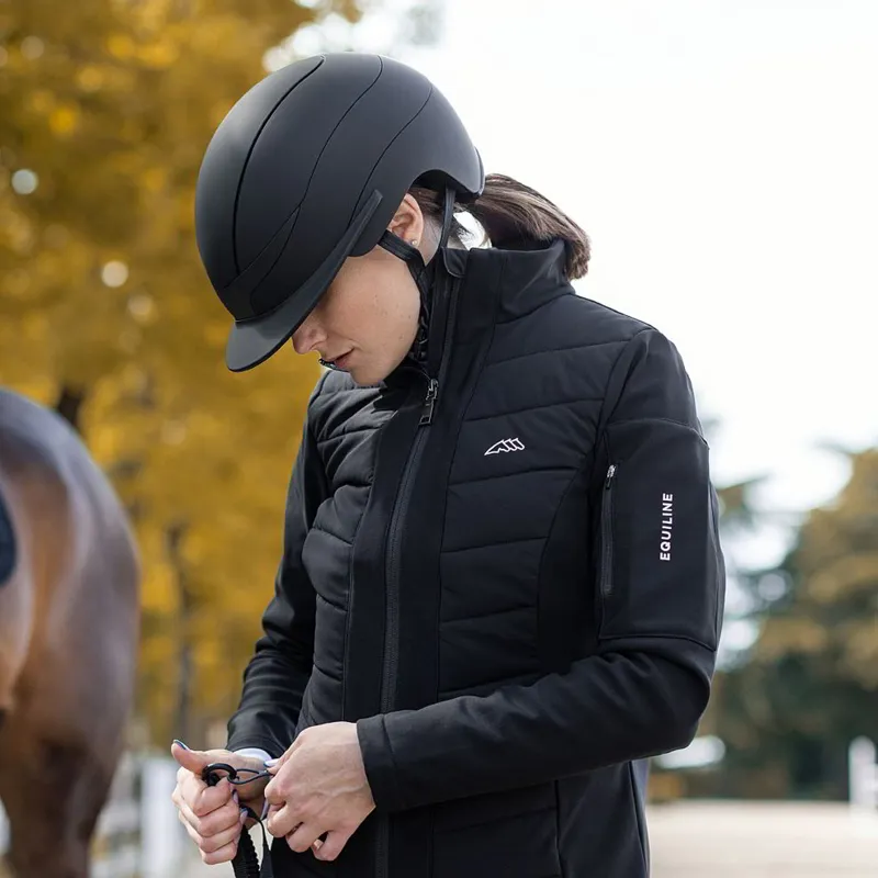 Equiline Xanto Standard Visor Riding Helmet - Matte Black-4
