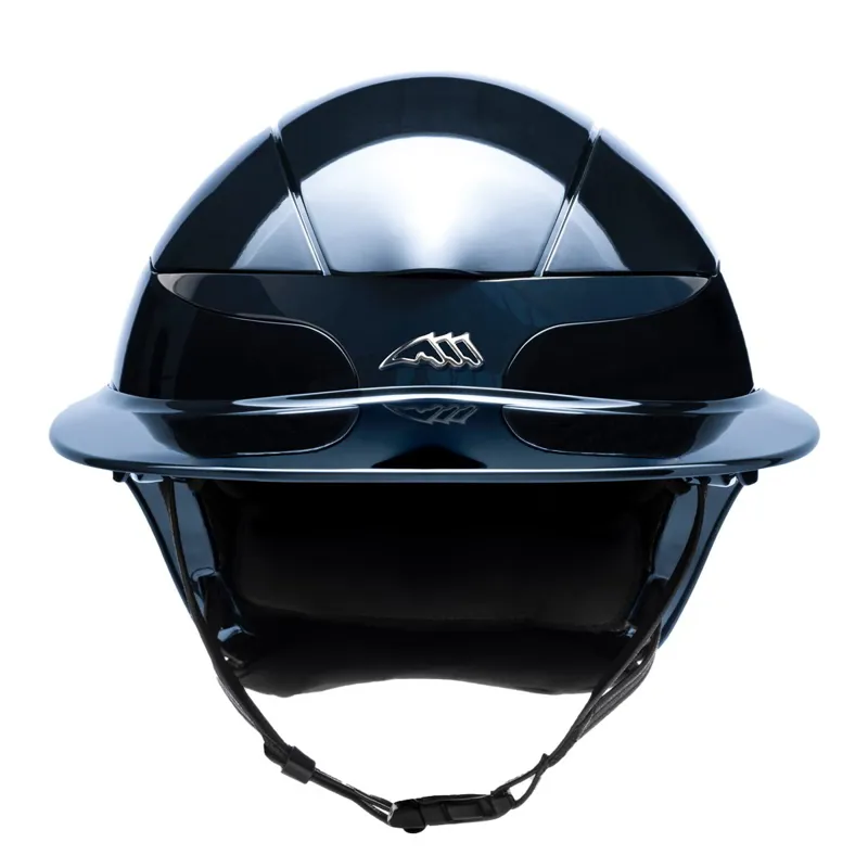 Equiline Xanto Logo Wide Brim Riding Helmet - Glossy Blue-1
