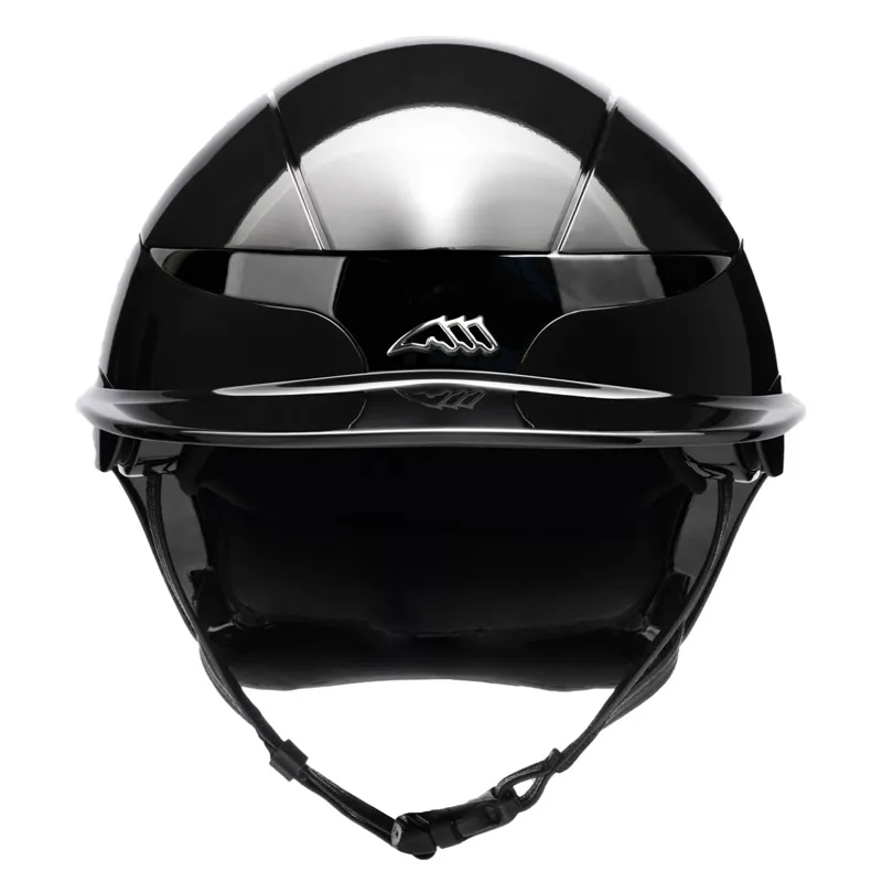 Equiline Xanto Logo Standard Visor Riding Helmet - Glossy Black-1