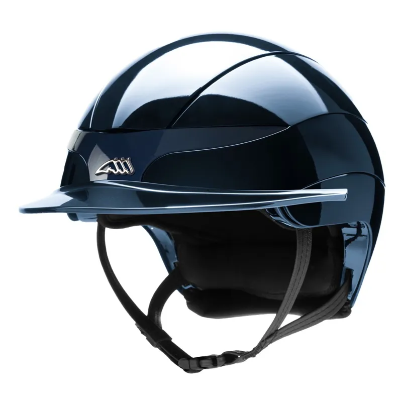 Equiline Xanto Logo Standard Visor Riding Helmet - Glossy Blue