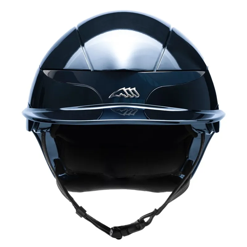 Equiline Xanto Logo Standard Visor Riding Helmet - Glossy Blue-1