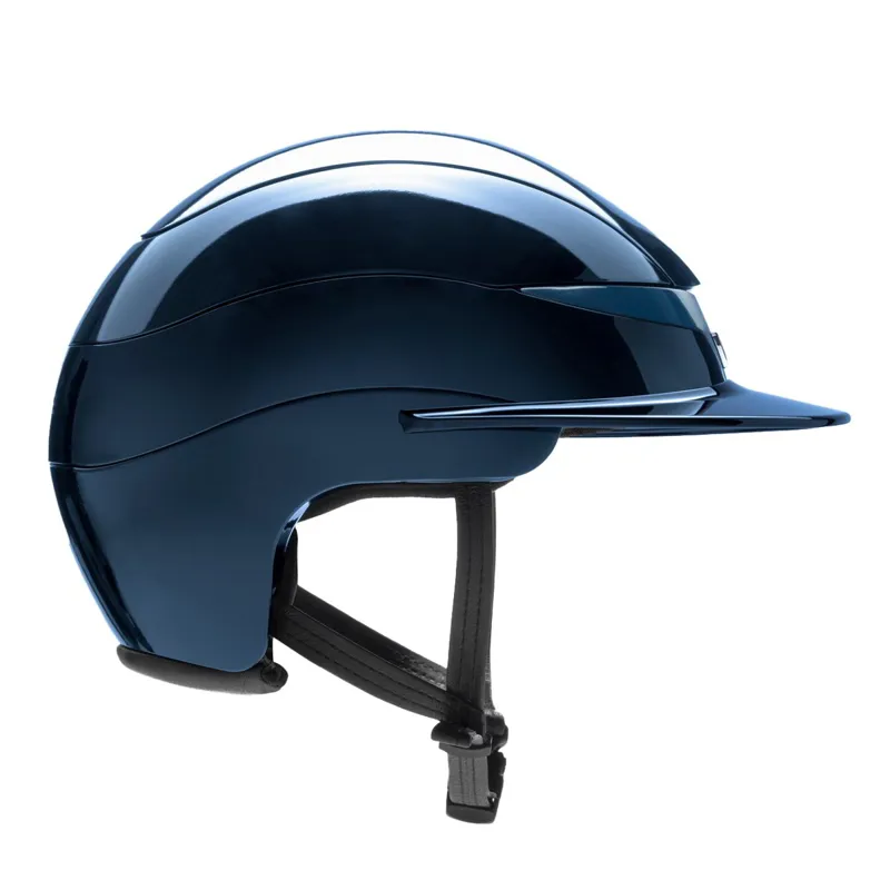 Equiline Xanto Logo Standard Visor Riding Helmet - Glossy Blue-2