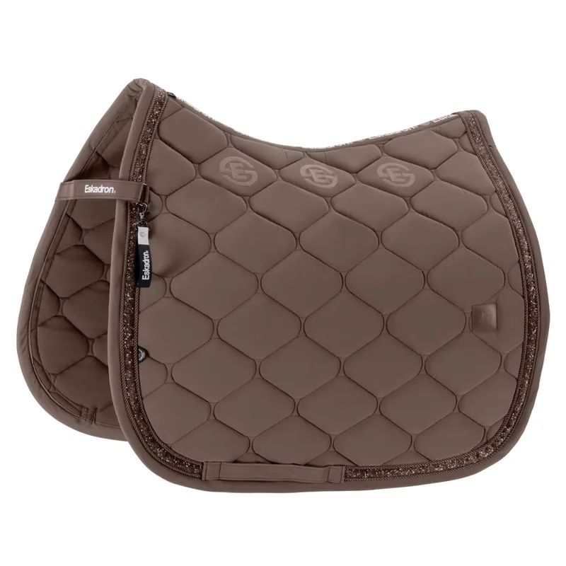 Eskadron Dynamic Silk Jewel Dressage Saddle Pad - Powder Taupe