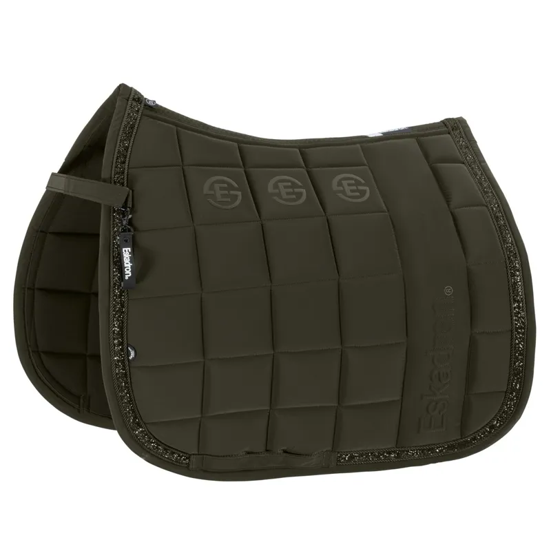 Eskadron Dynamic Big Square Jewel Dressage Saddle Pad - Deep Green