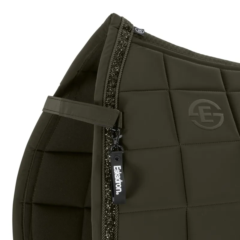 Eskadron Dynamic Big Square Jewel Dressage Saddle Pad - Deep Green-1