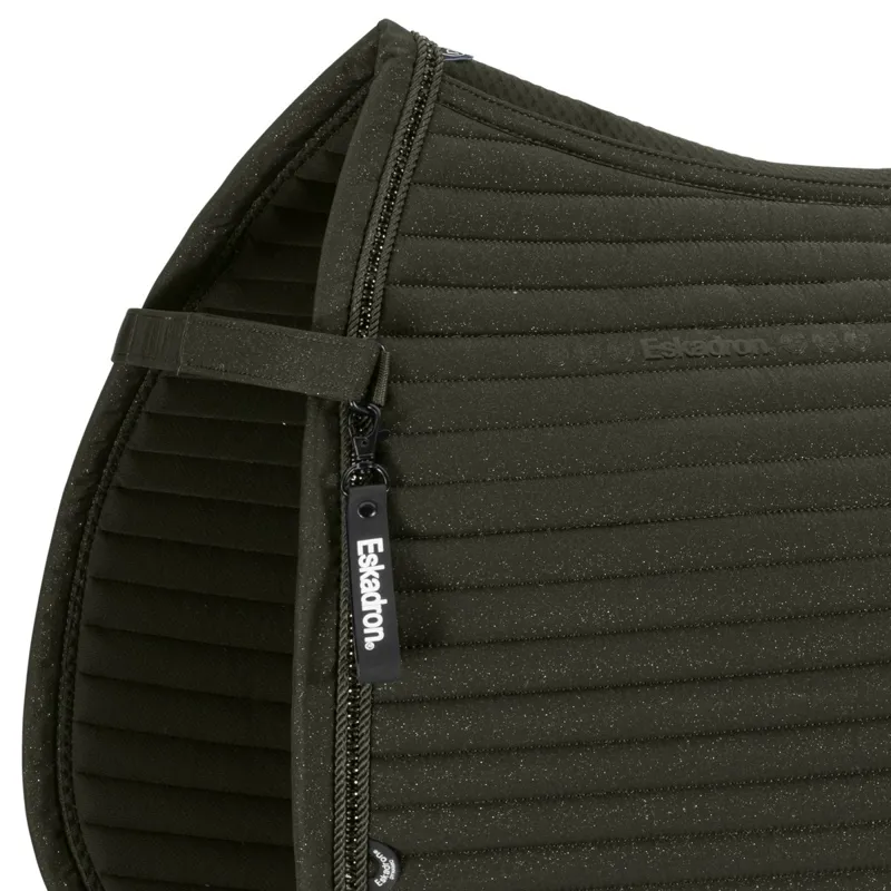 Eskadron Dynamic Sparkle Crystal Dressage Saddle Pad - Deep Green-1