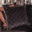 Eskadron Heritage Velvet Pillow Cover - Lattice Pattern - Black/Almond