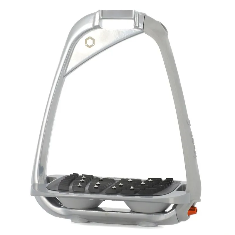 Flex-on Iron-S Ultra Grip Stirrups - Matte Silver/Grey/Grey/Grey