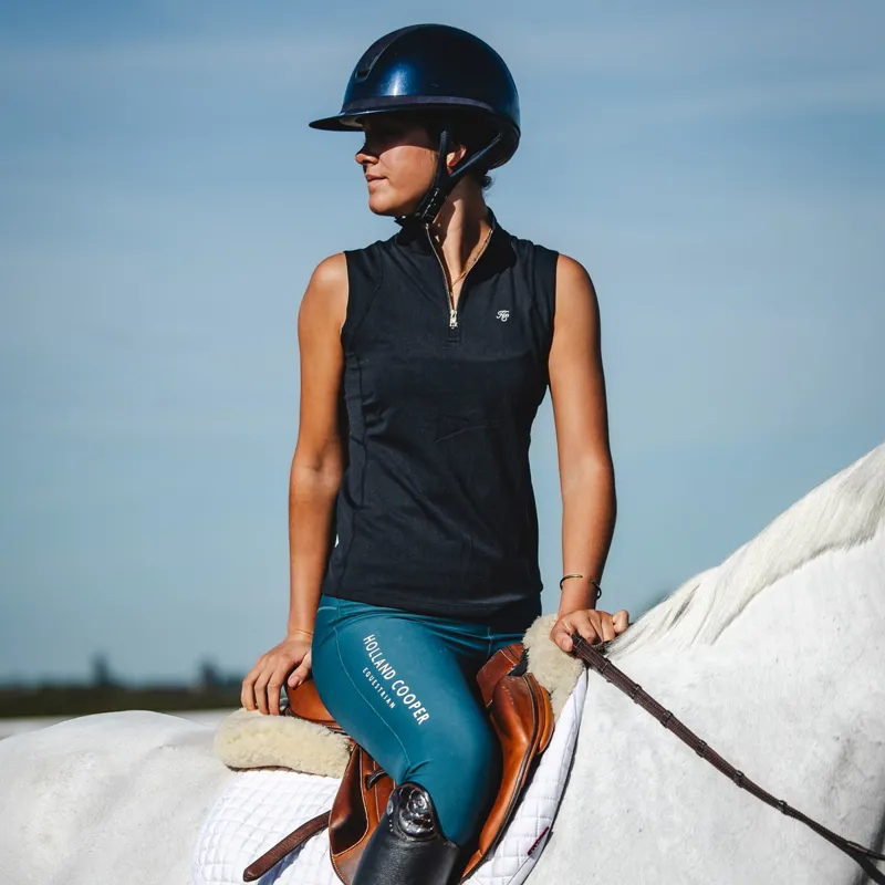 Holland Cooper Chiltern Legging Womens Riding Tights - Mineral Blue-2