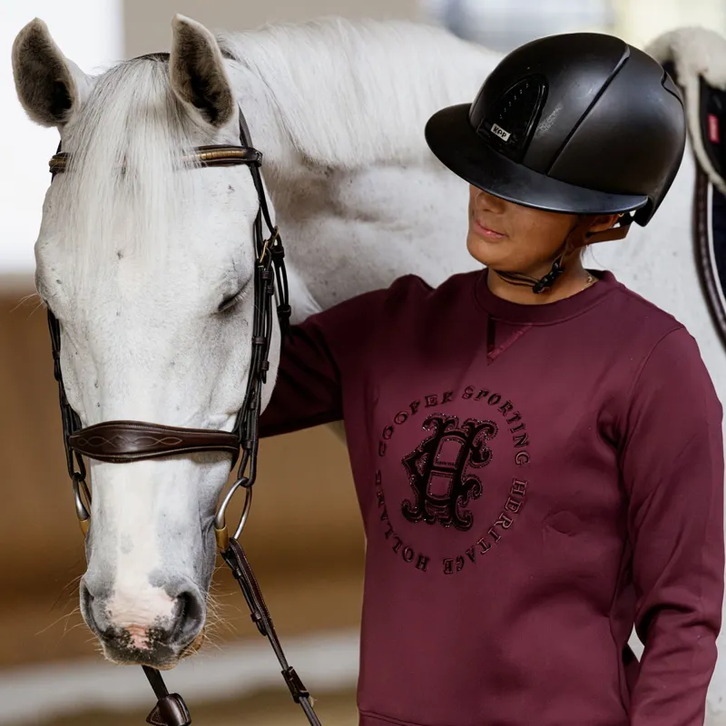 Holland Cooper Cranborne Crystal Womens Crew Sweater - Mulberry-1