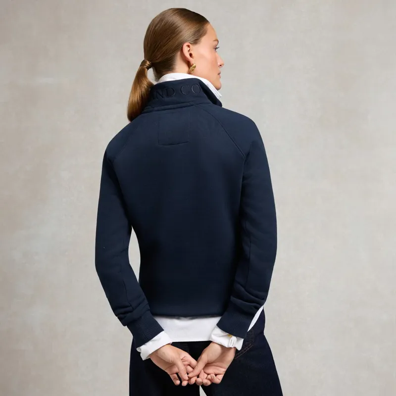 Holland Cooper Sporting Goods Henley Women's Quarter Zip - Ink Navy-2