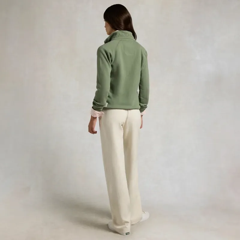 Holland Cooper Sporting Goods Henley Womens Quarter Zip - Sage-1