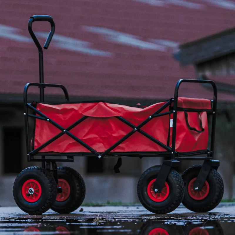 Hippo-Tonic 4-Wheel Saddle Cart - Red-1
