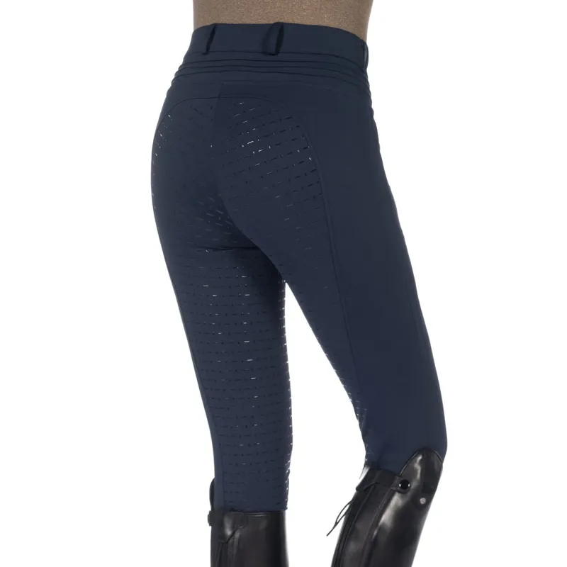 HKM Comfort Full Grip Women's Heated Breeches - Deep Blue-2