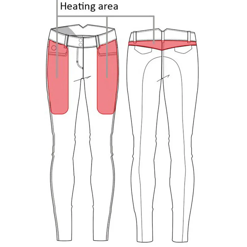 HKM Comfort Full Grip Women's Heated Breeches - Deep Blue-4