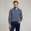 Holland Cooper Classic Men's Quarter Zip Sweatshirt - Denim Blue